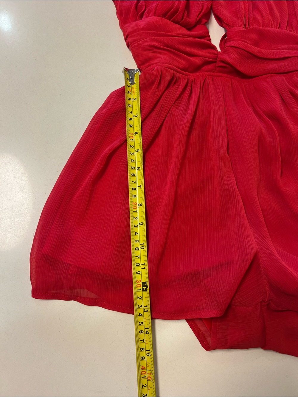 AKIRA CHICAGO Red Halter Romper Flowy Open Front Party Dress Y2K Miami Beach 📐S - Picture 5 of 11